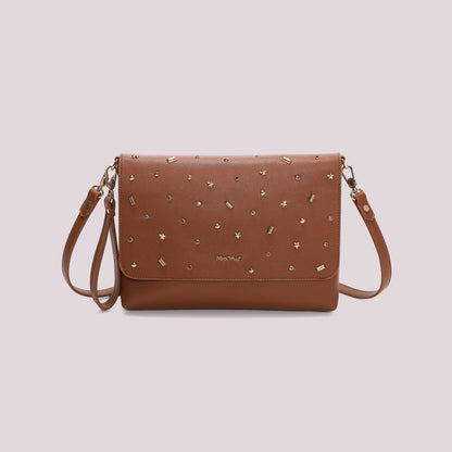 BORSA A BUSTA CON APPLICAZIONI COLORATE