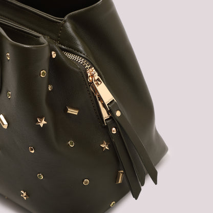 BORSA A SHOPPING CON APPLICAZIONI COLORATE