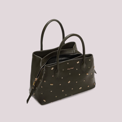 BORSA A SHOPPING CON APPLICAZIONI COLORATE