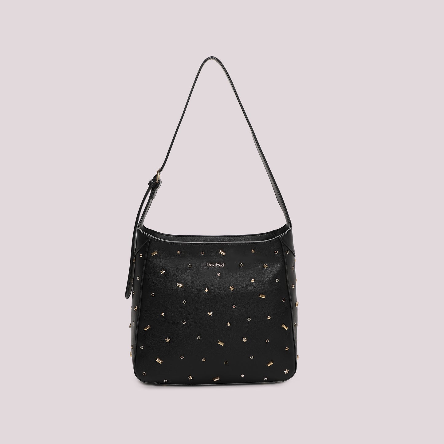 BORSA A SPALLA CON APPLICAZIONI COLORATE