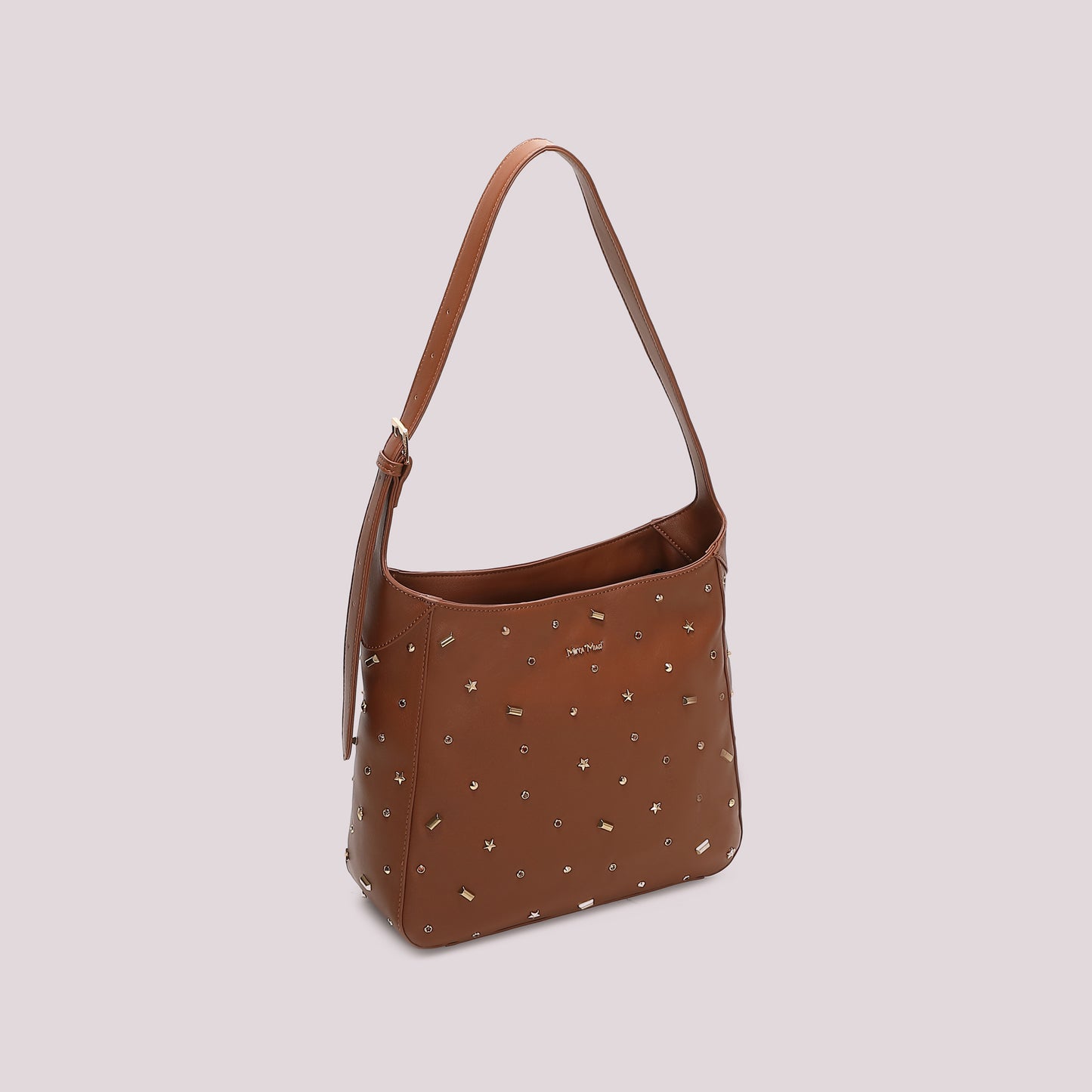 BORSA A SPALLA CON APPLICAZIONI COLORATE