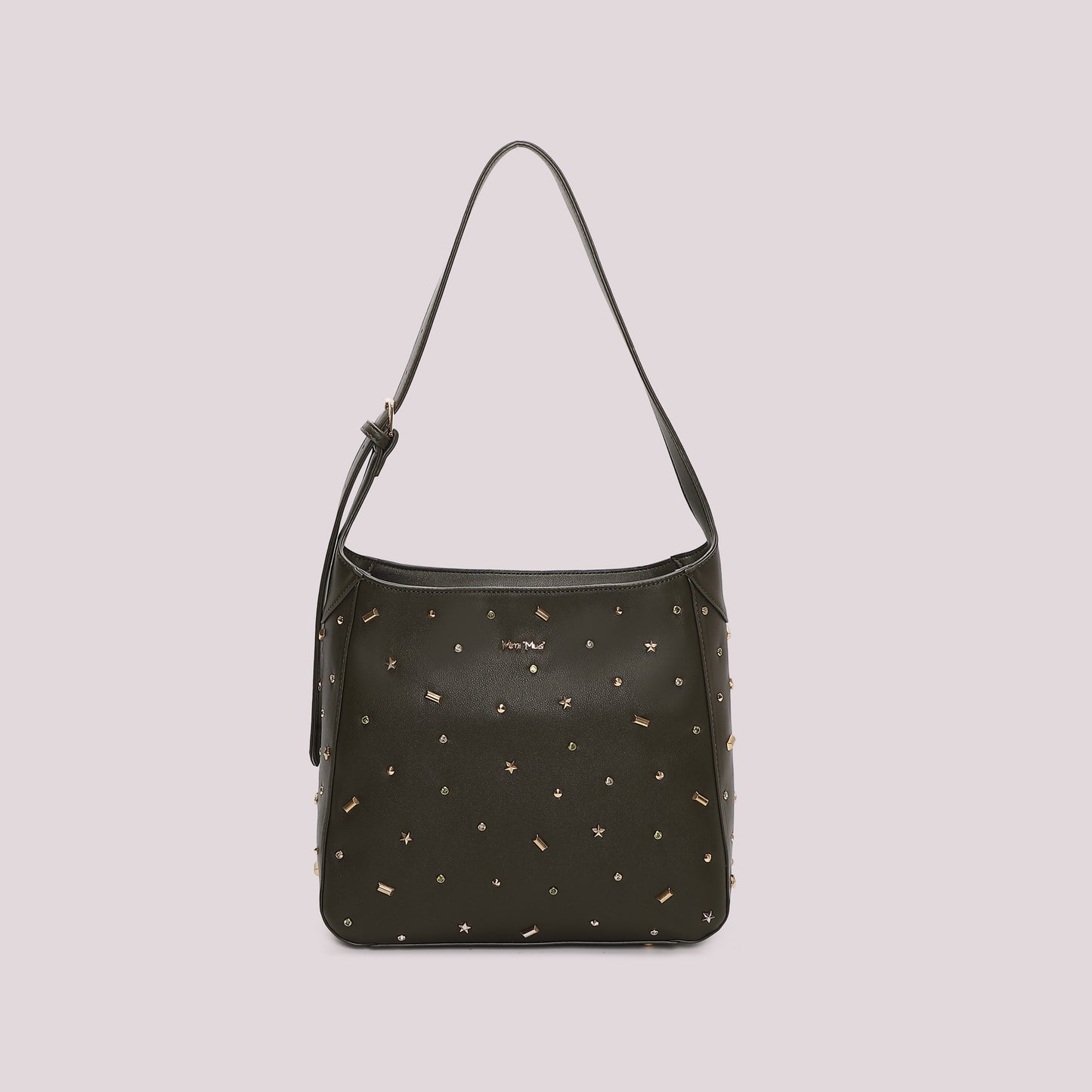 BORSA A SPALLA CON APPLICAZIONI COLORATE
