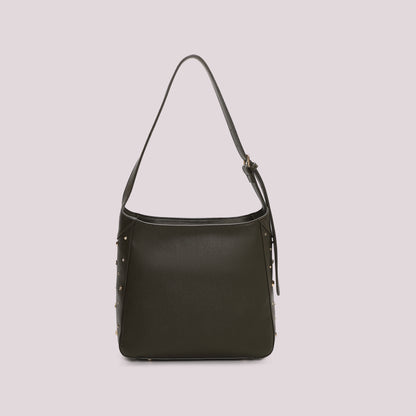 BORSA A SPALLA CON APPLICAZIONI COLORATE