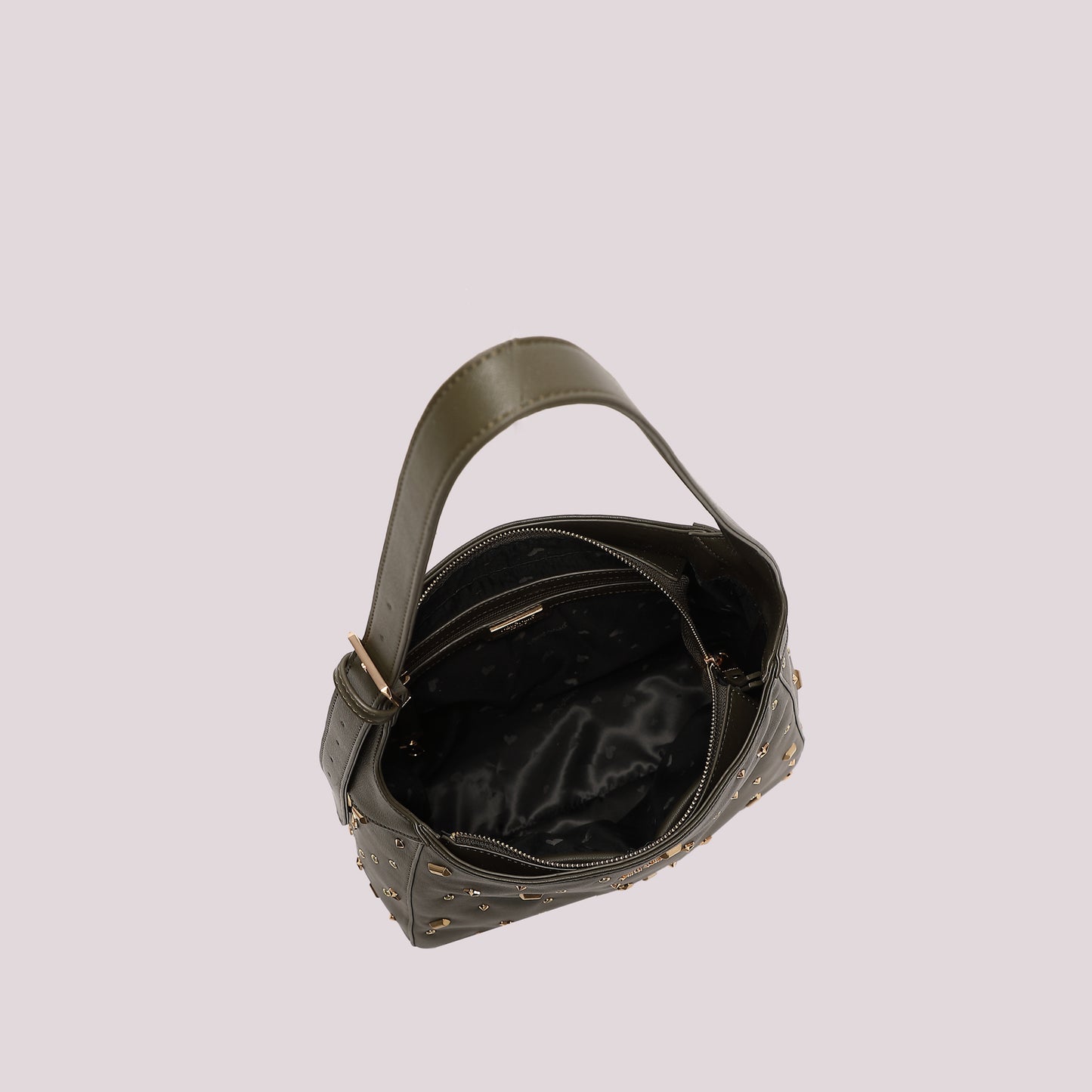 BORSA A SPALLA CON APPLICAZIONI COLORATE