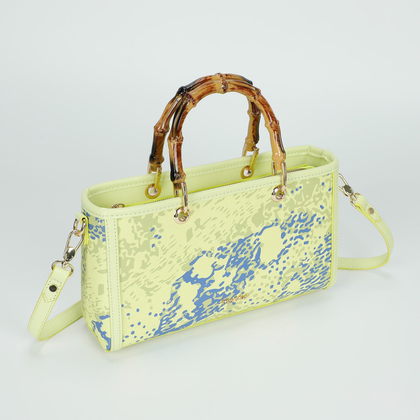 BORSA BAGUETTE CON STAMPA ANIMALIER