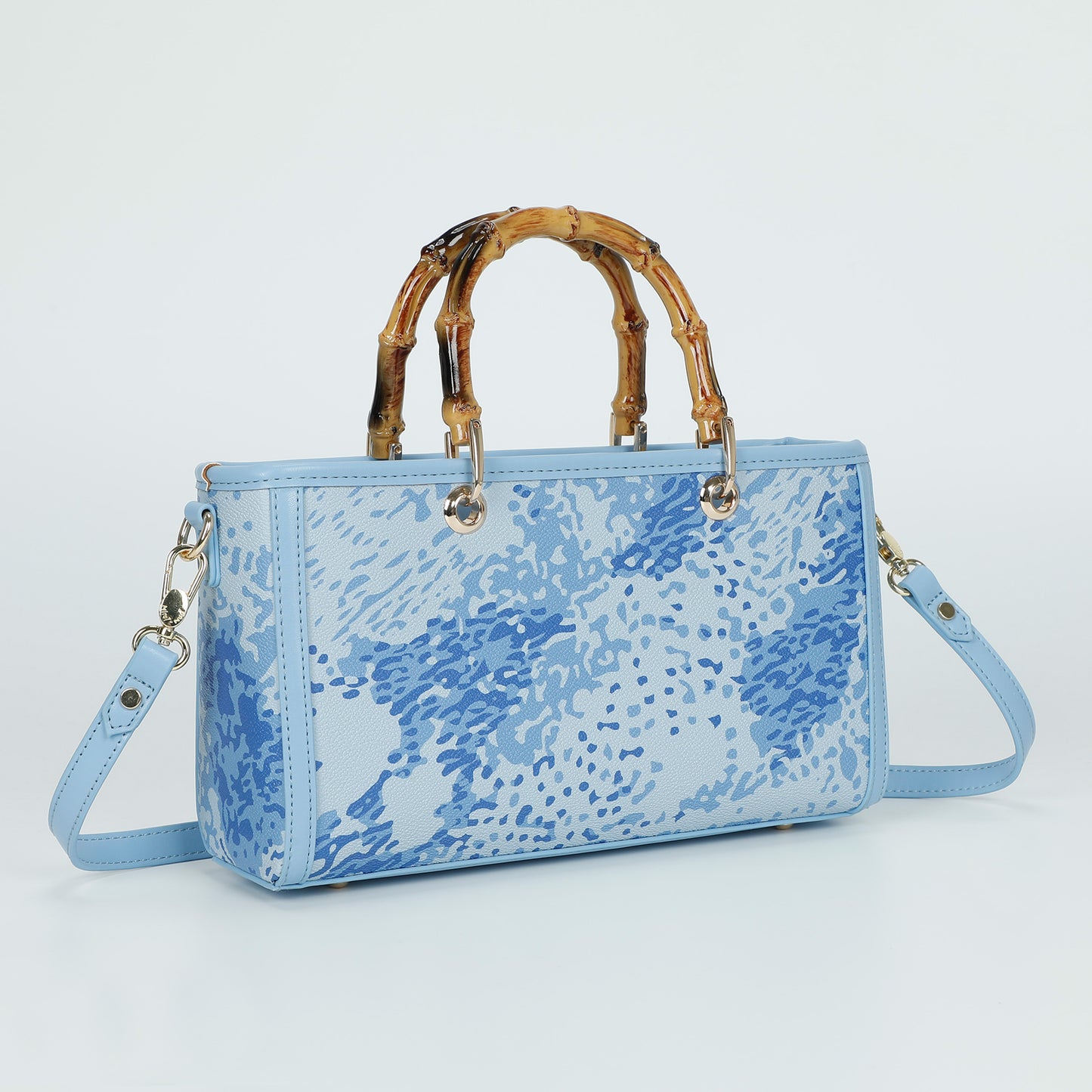 BORSA BAGUETTE CON STAMPA ANIMALIER