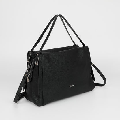 BORSA A SPALLA CON DOPPIO MANICO E CINTURINO