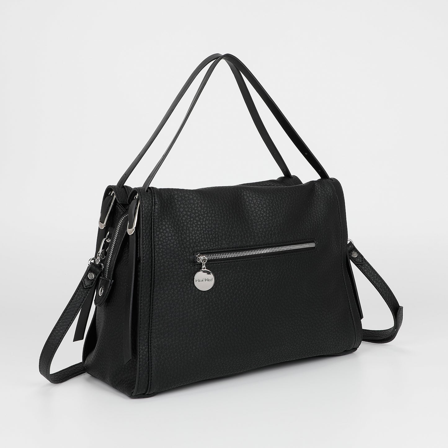 BORSA A SPALLA CON DOPPIO MANICO E CINTURINO