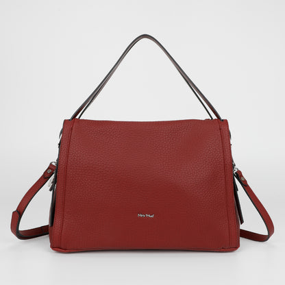 BORSA A SPALLA CON DOPPIO MANICO E CINTURINO