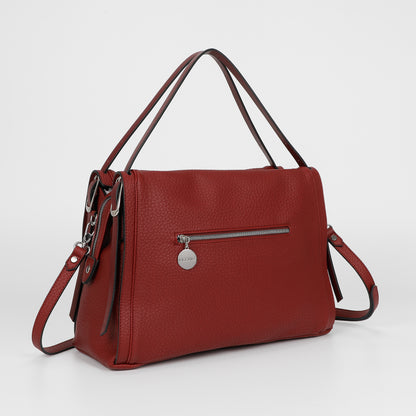 BORSA A SPALLA CON DOPPIO MANICO E CINTURINO