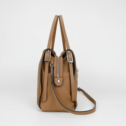BORSA A SPALLA CON DOPPIO MANICO E CINTURINO