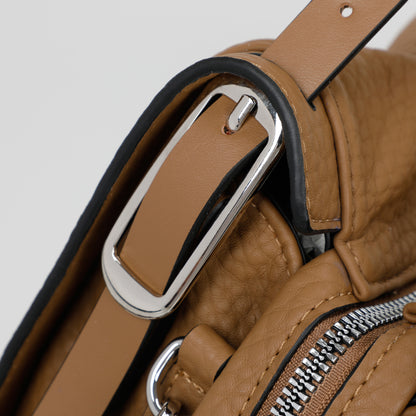 BORSA A SPALLA CON DOPPIO MANICO E CINTURINO
