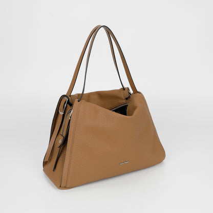 BORSA A SPALLA CON DOPPIO MANICO E CINTURINO