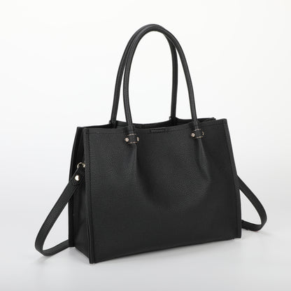 BORSA A SPALLA CON RIFINITURE IN TINTA