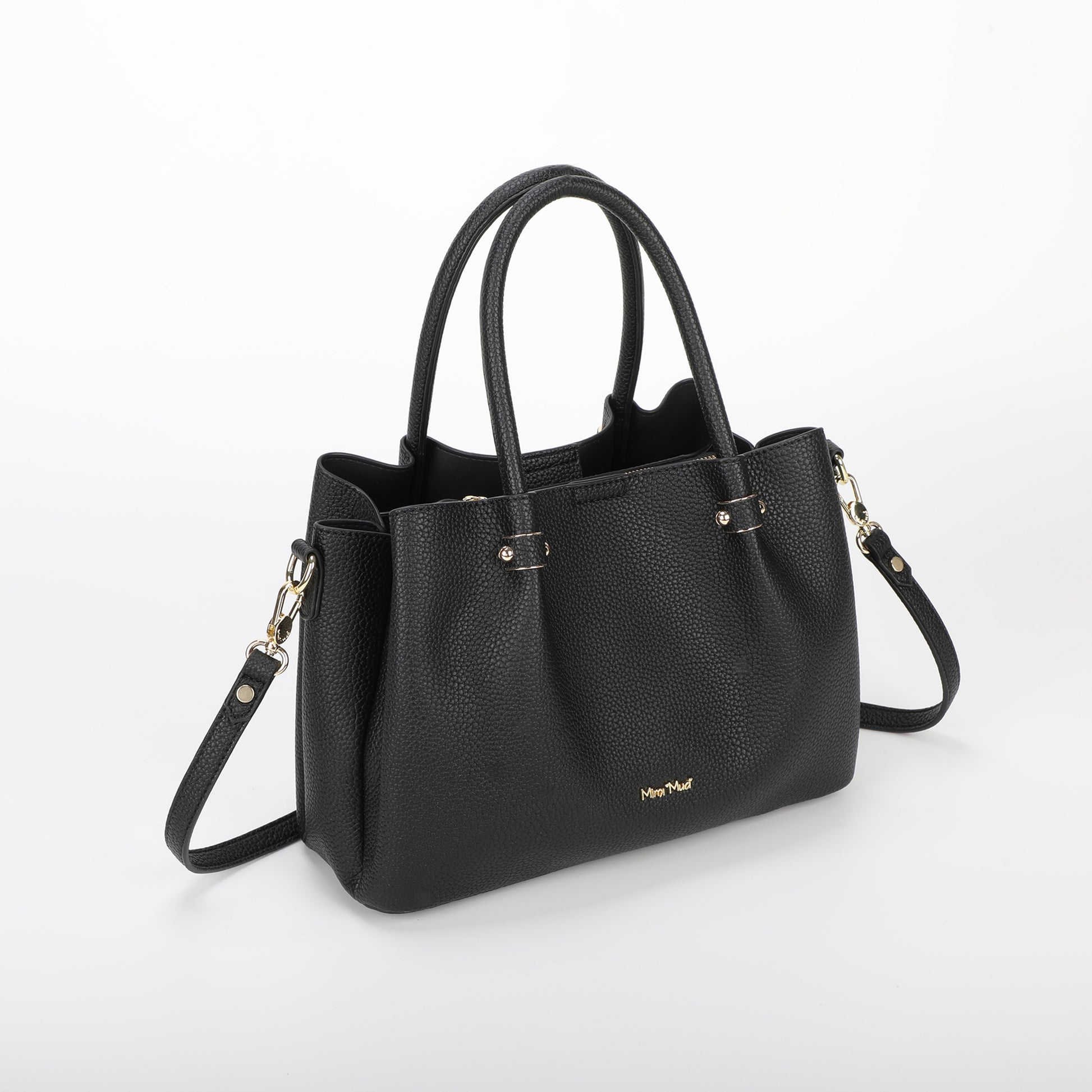 BORSA A MANO CON RIFINITURE IN TINTA
