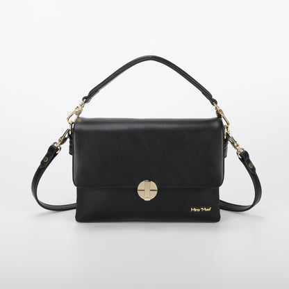 BORSA A TRACOLLA CON CHIUSURA TONDA ORO