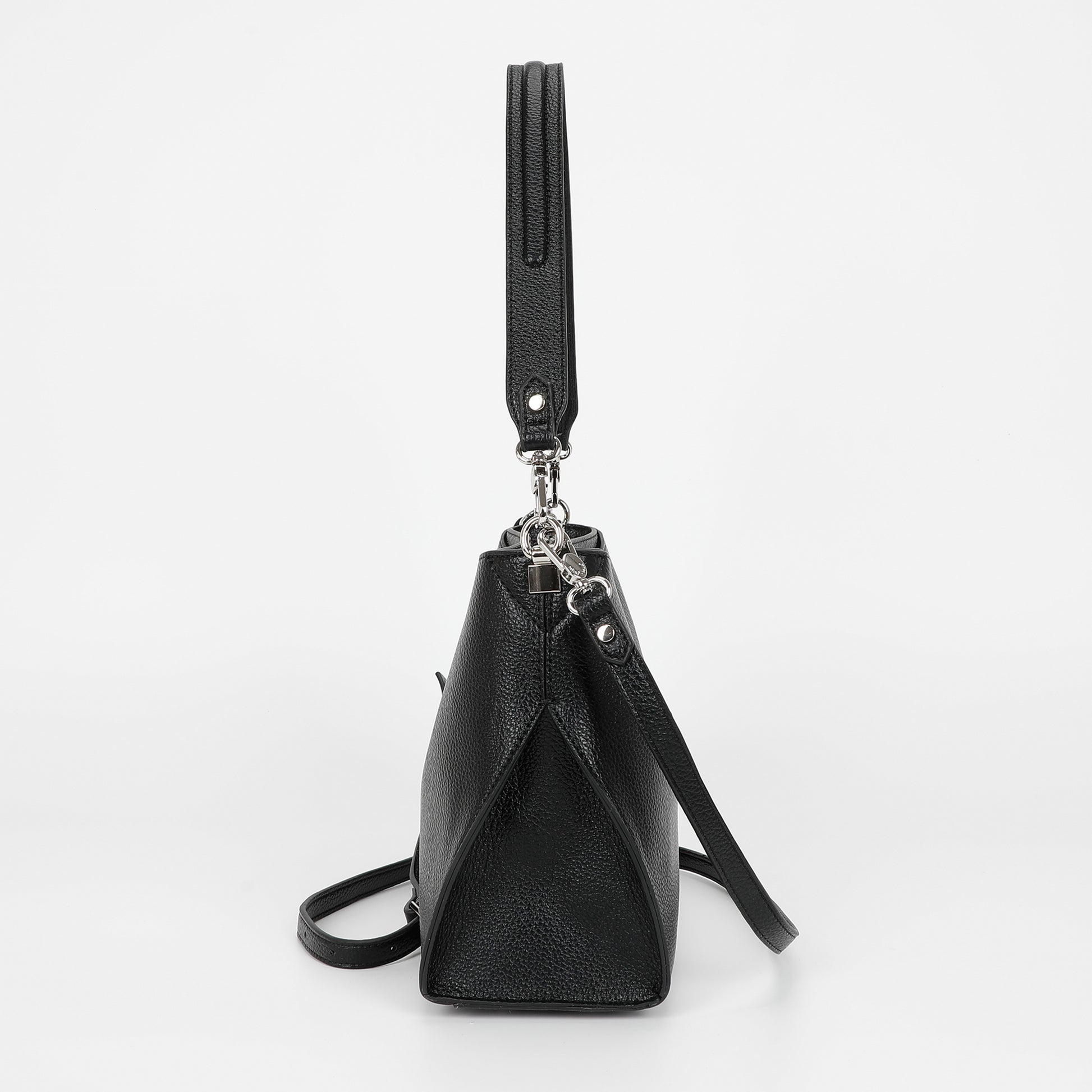 BORSA A SPALLA MEDIA CON BORDI NERI