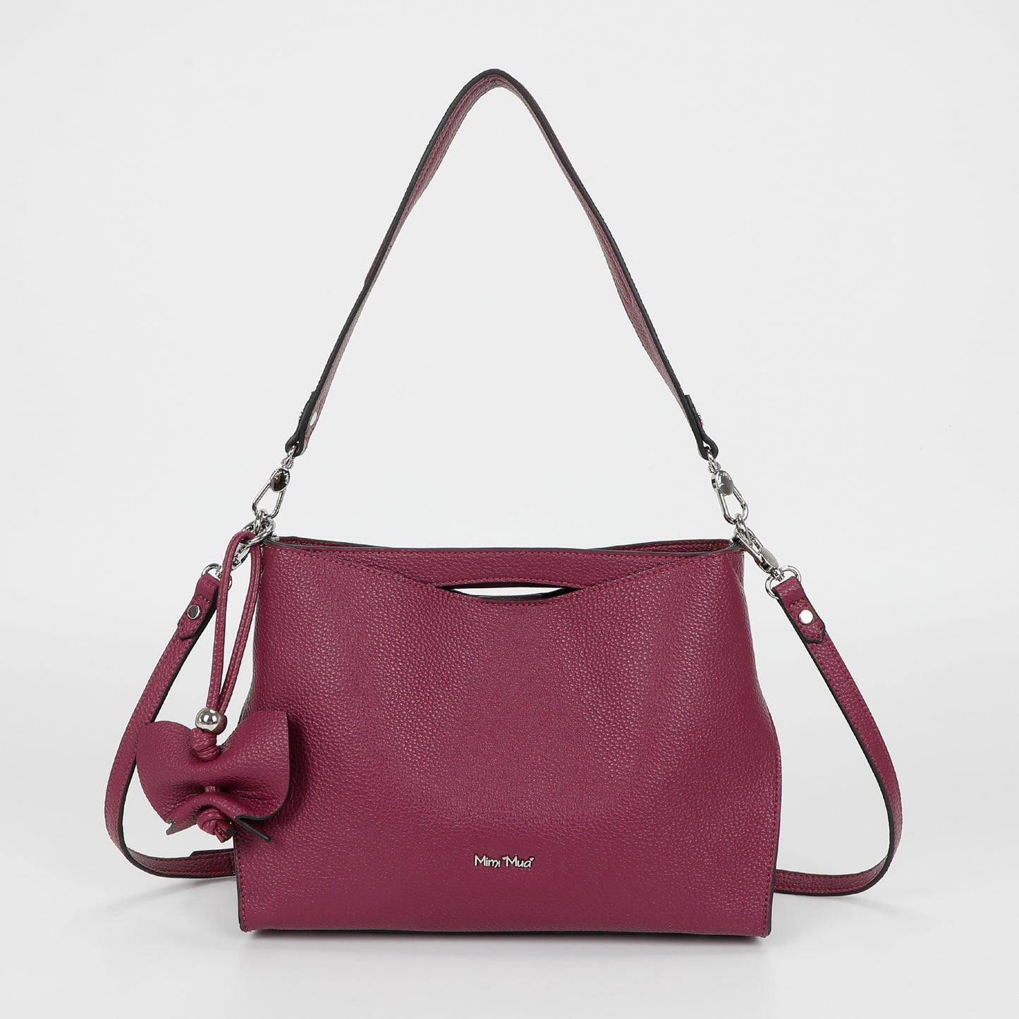 BORSA A SPALLA MEDIA CON BORDI NERI