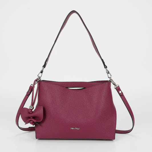BORSA A SPALLA MEDIA CON BORDI NERI