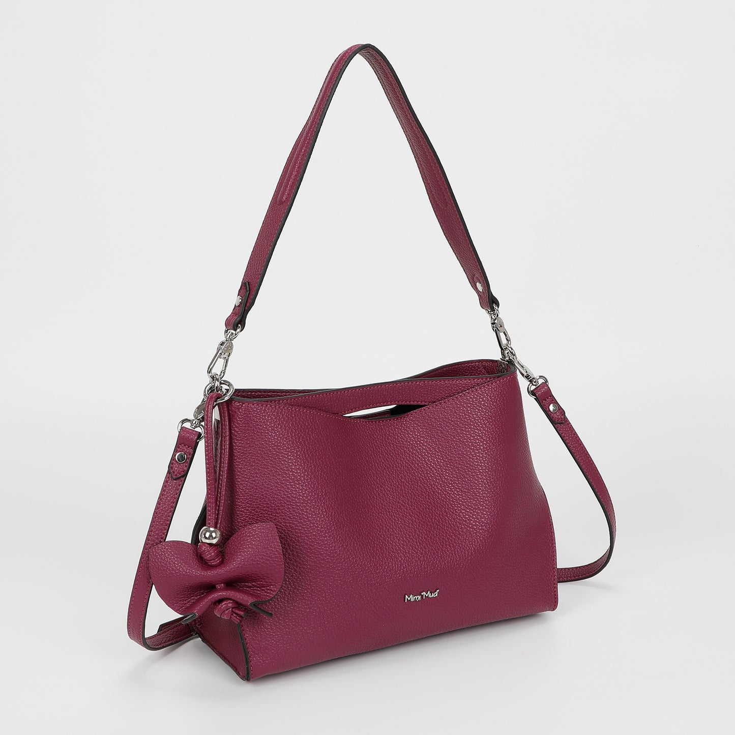 BORSA A SPALLA MEDIA CON BORDI NERI