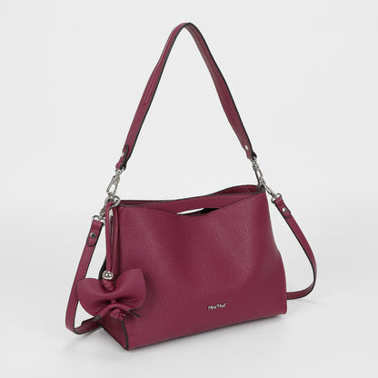 BORSA A SPALLA MEDIA CON BORDI NERI