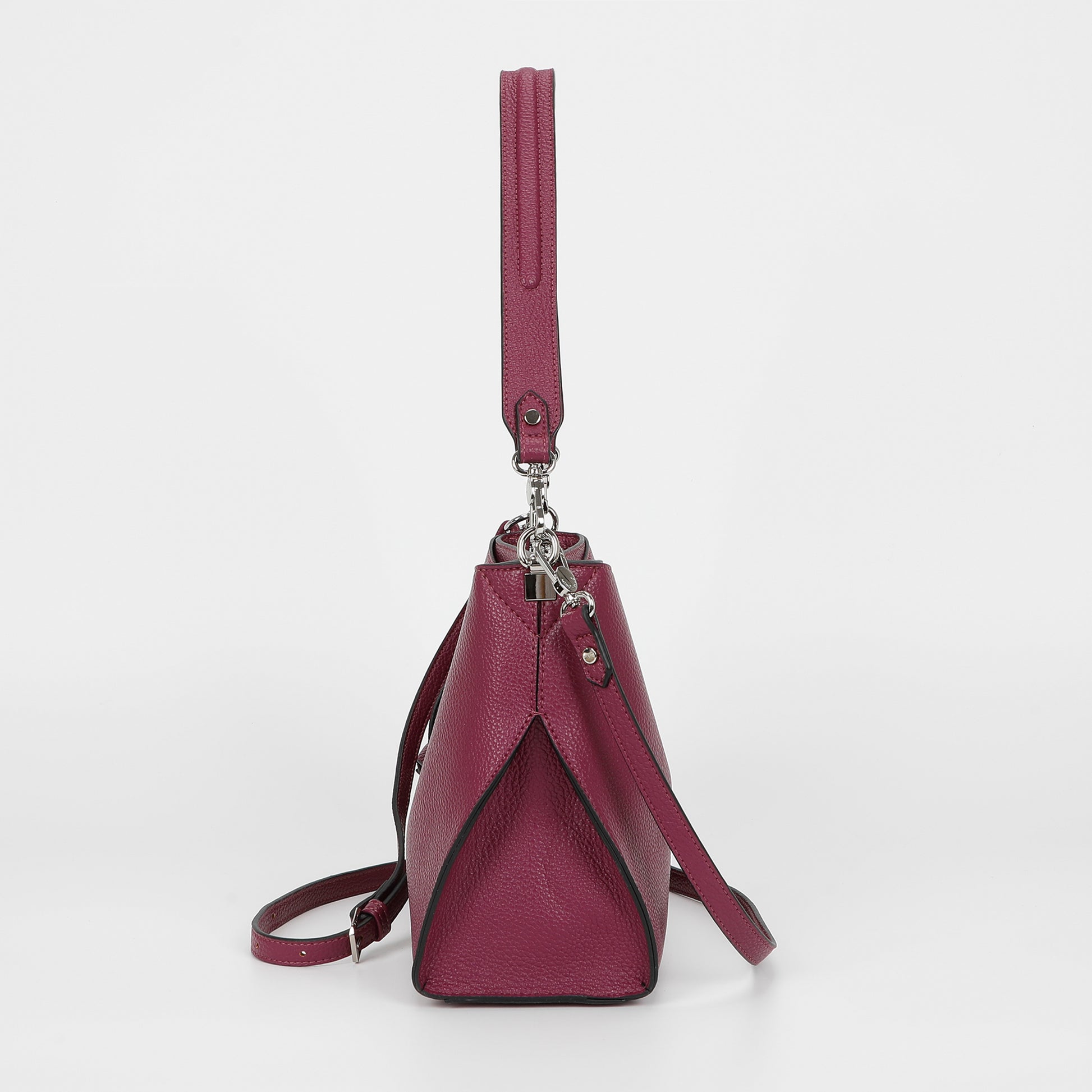 BORSA A SPALLA MEDIA CON BORDI NERI
