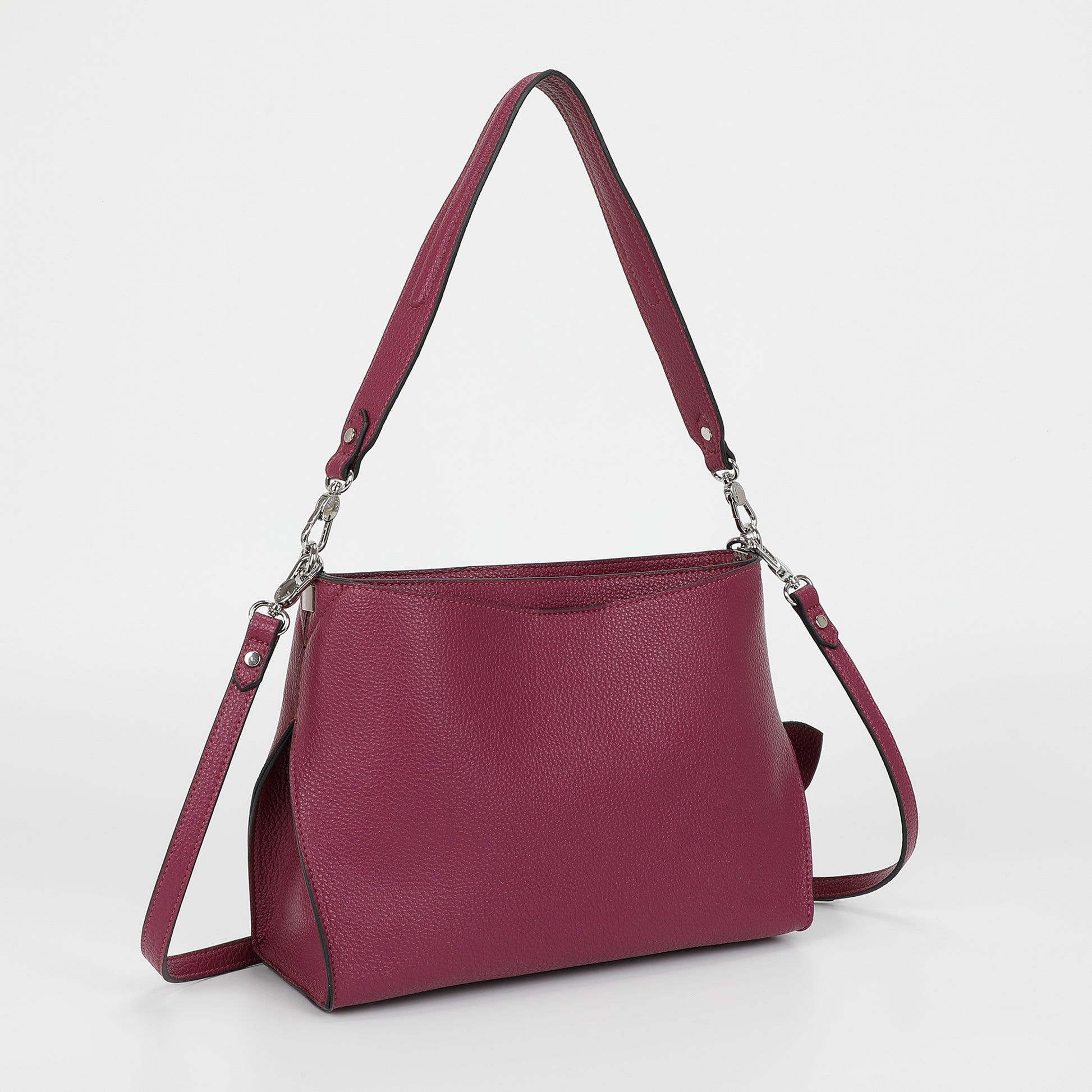 BORSA A SPALLA MEDIA CON BORDI NERI
