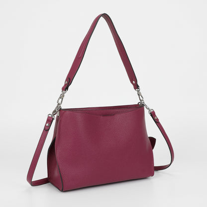 BORSA A SPALLA MEDIA CON BORDI NERI