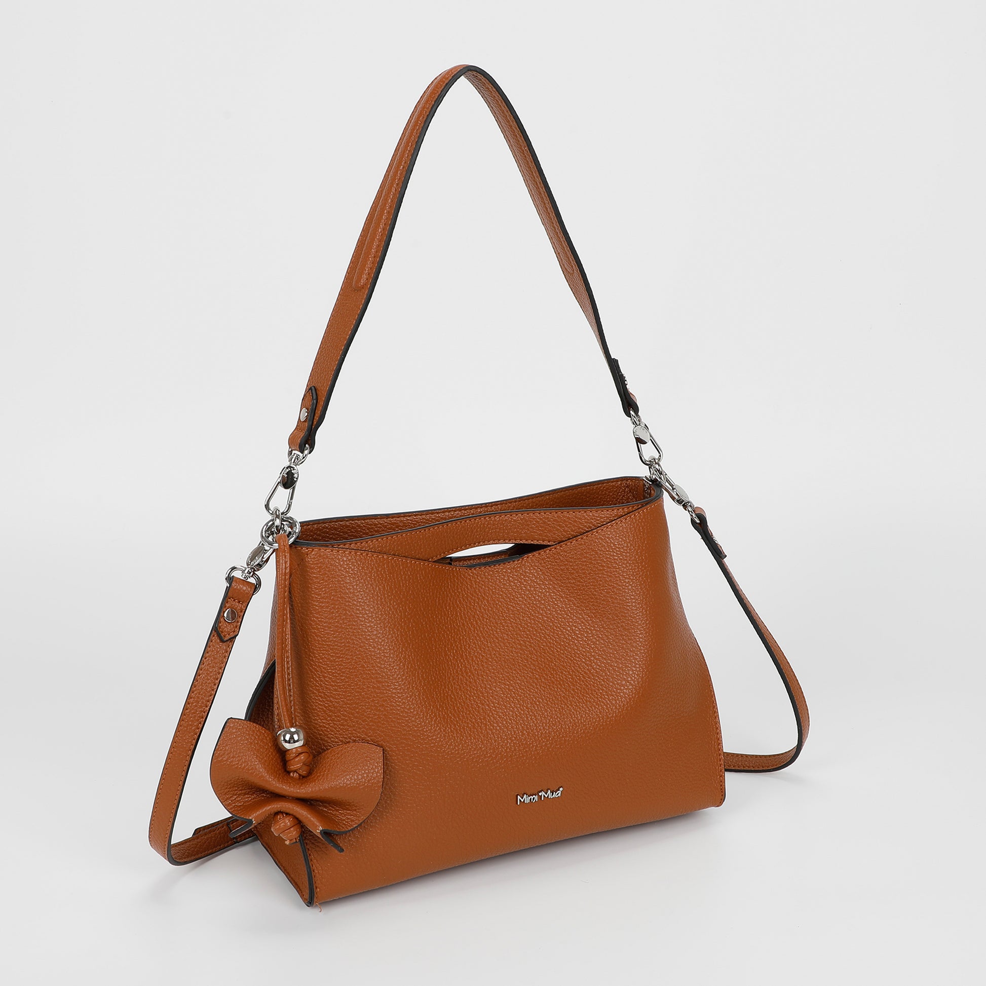 BORSA A SPALLA MEDIA CON BORDI NERI