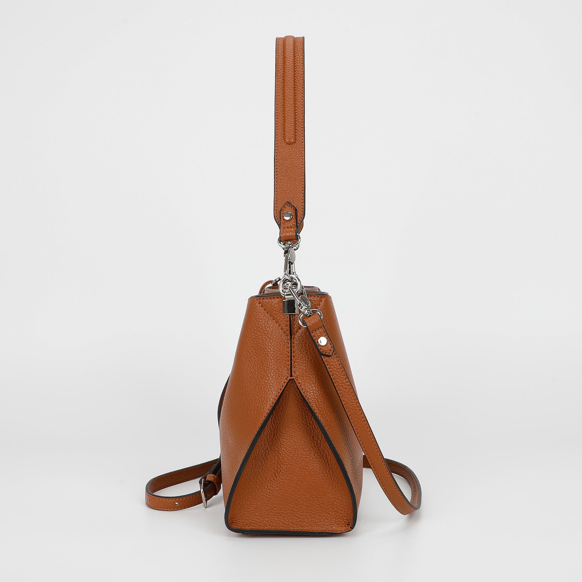 BORSA A SPALLA MEDIA CON BORDI NERI