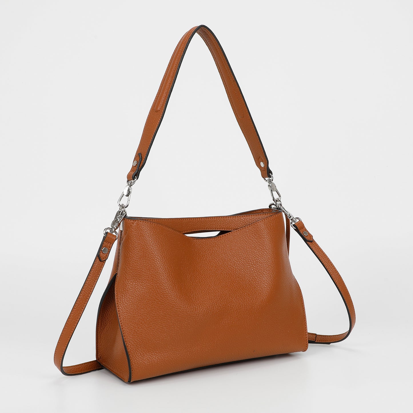 BORSA A SPALLA MEDIA CON BORDI NERI