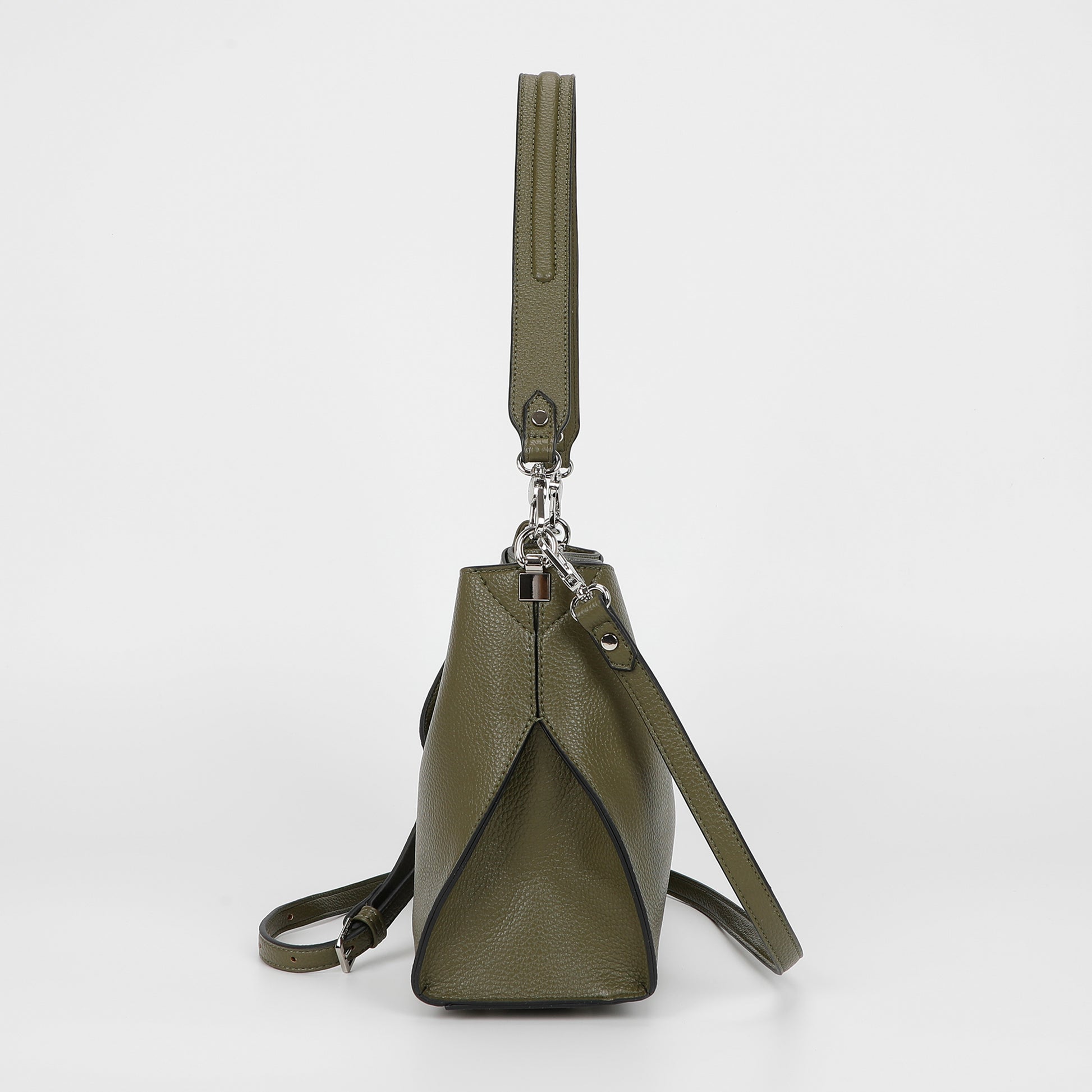 BORSA A SPALLA MEDIA CON BORDI NERI