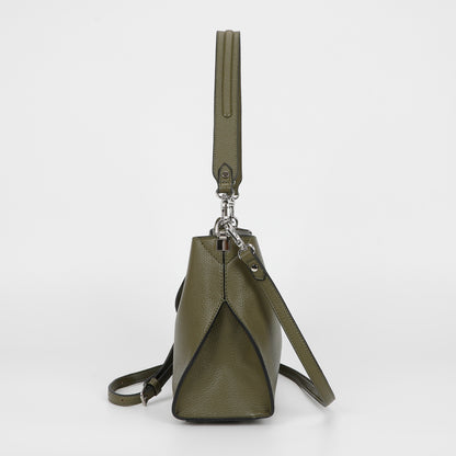 BORSA A SPALLA MEDIA CON BORDI NERI
