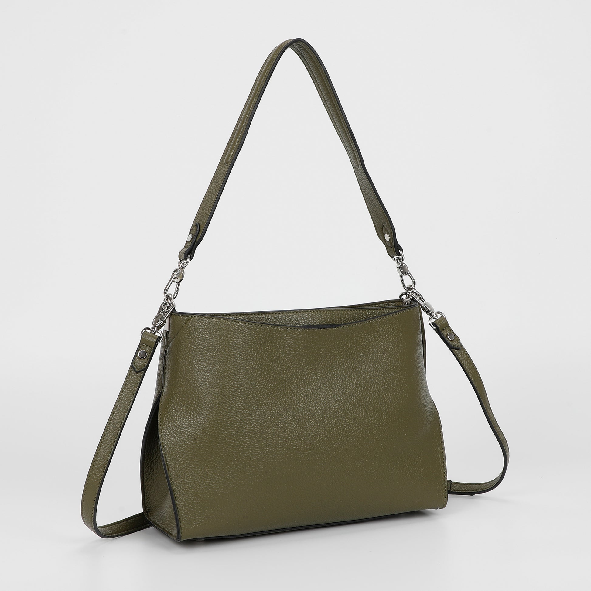 BORSA A SPALLA MEDIA CON BORDI NERI