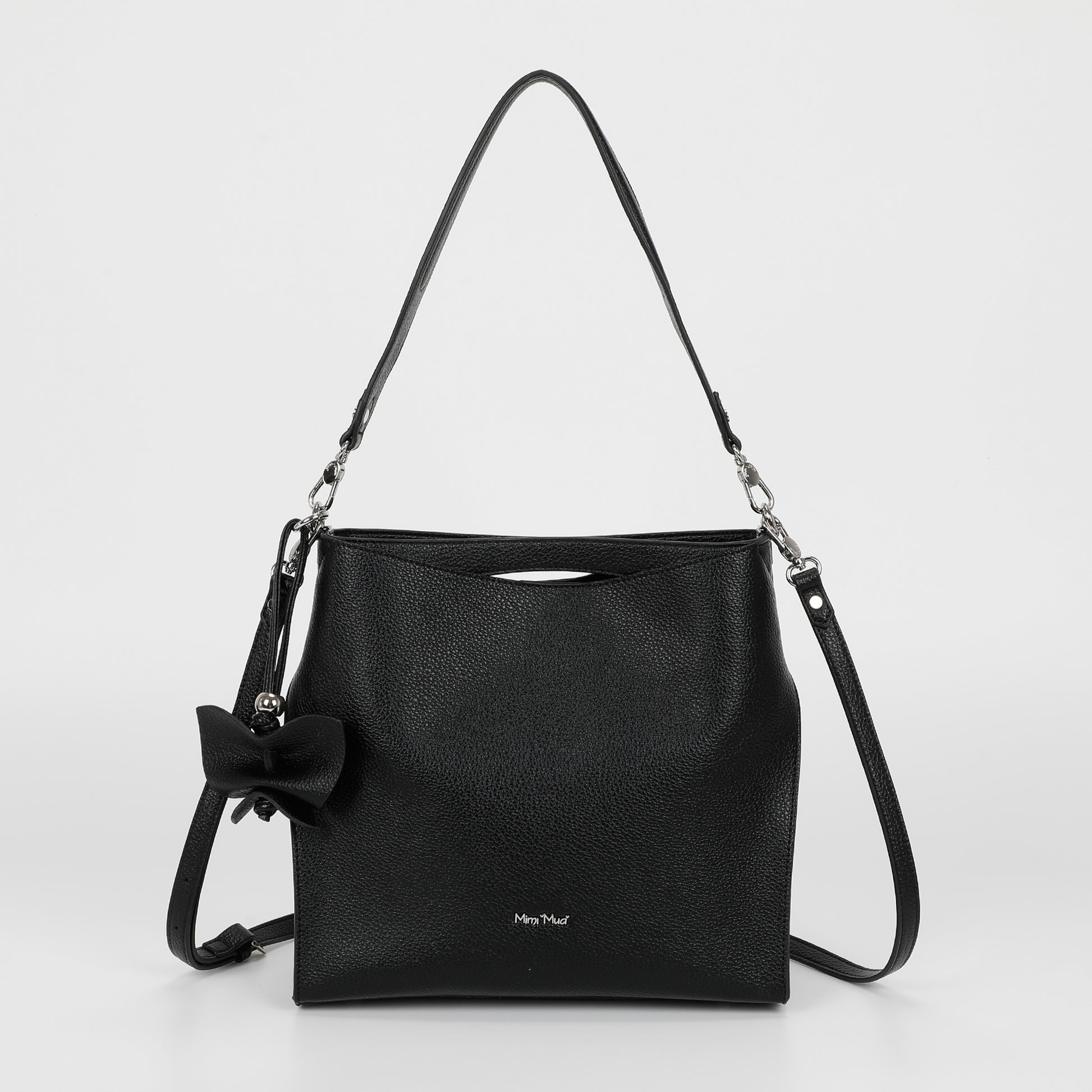 BORSA A SPALLA GRANDE CON BORDI NERI