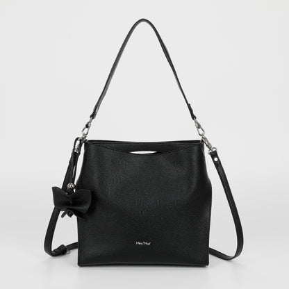 BORSA A SPALLA GRANDE CON BORDI NERI