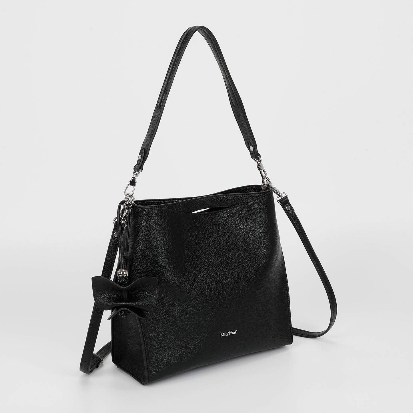 BORSA A SPALLA GRANDE CON BORDI NERI