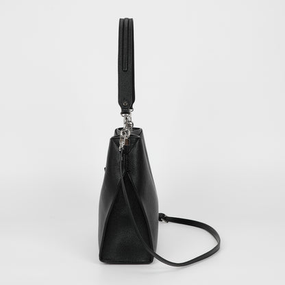 BORSA A SPALLA GRANDE CON BORDI NERI