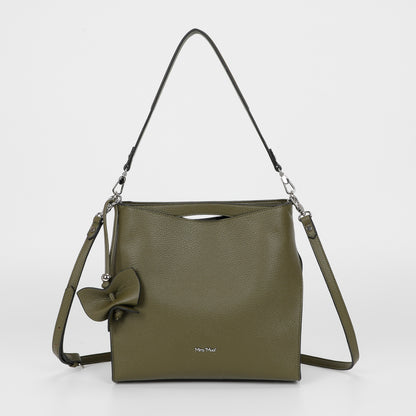 BORSA A SPALLA GRANDE CON BORDI NERI