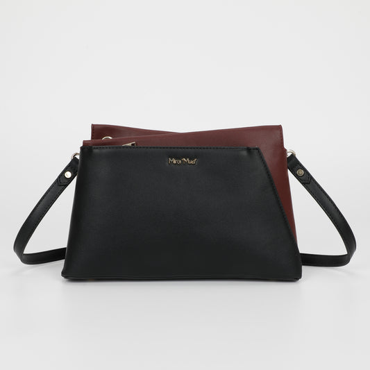 BORSA A TRACOLLA BICOLOR