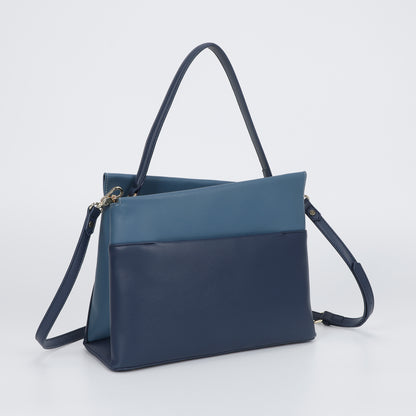 BORSA A SPALLA BICOLOR