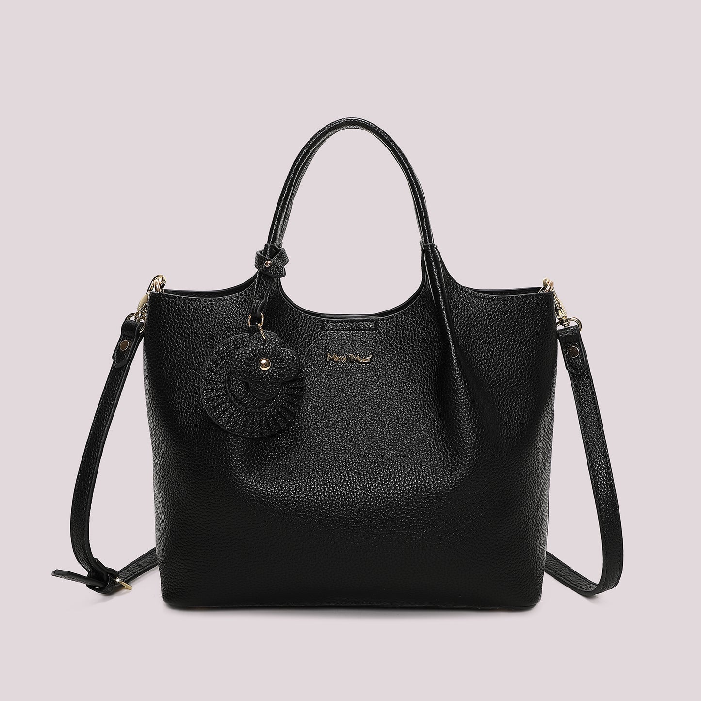 BORSA A MANO CON CHARM A FIORE