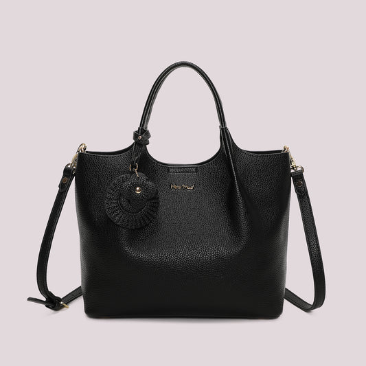 BORSA A MANO CON CHARM A FIORE