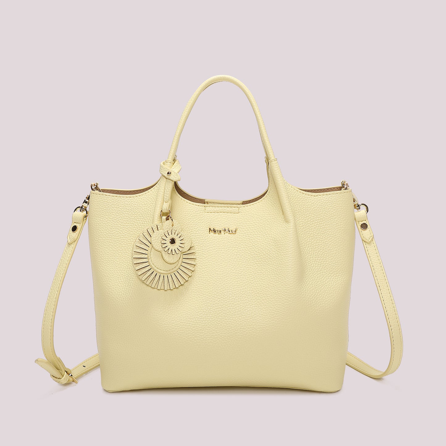 BORSA A MANO CON CHARM A FIORE