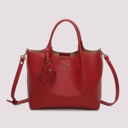 BORSA A MANO CON CHARM A FIORE