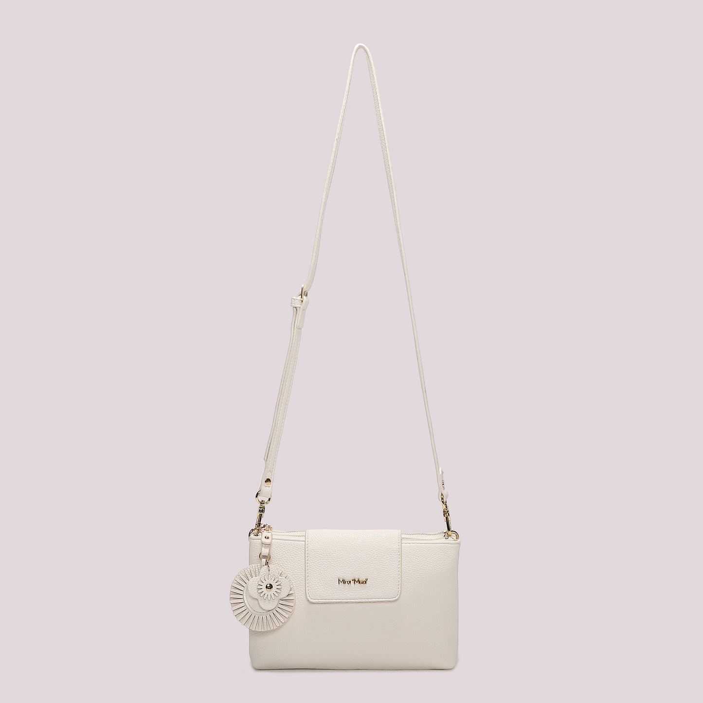 BORSA A TRACOLLA CON CHARM A FIORE