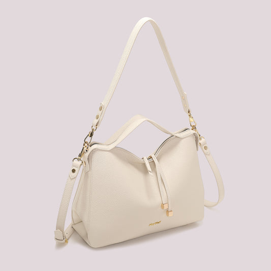 BORSA A SPALLA CON TIRA ZIP CON DETTAGLIO QUADRATO