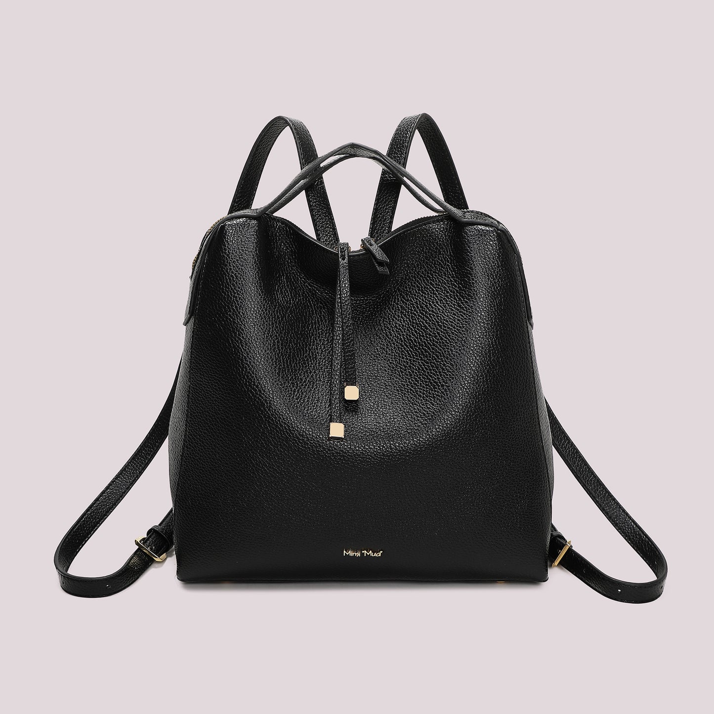 ZAINO CON TIRA ZIP CON DETTAGLIO QUADRATO