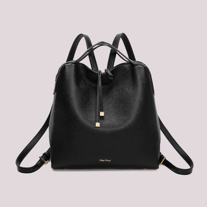 ZAINO CON TIRA ZIP CON DETTAGLIO QUADRATO