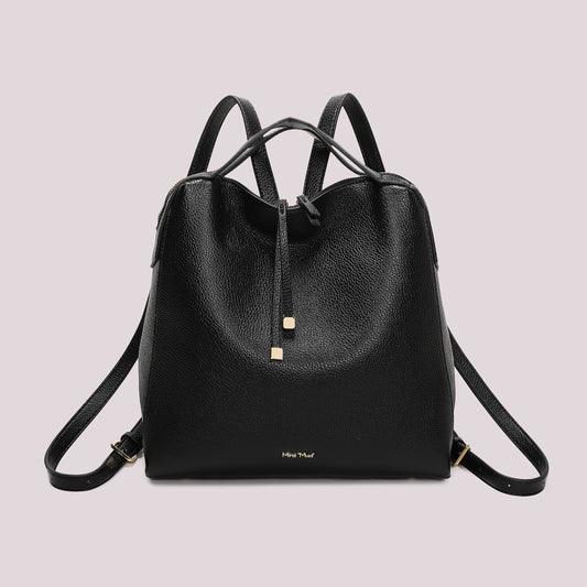 ZAINO CON TIRA ZIP CON DETTAGLIO QUADRATO